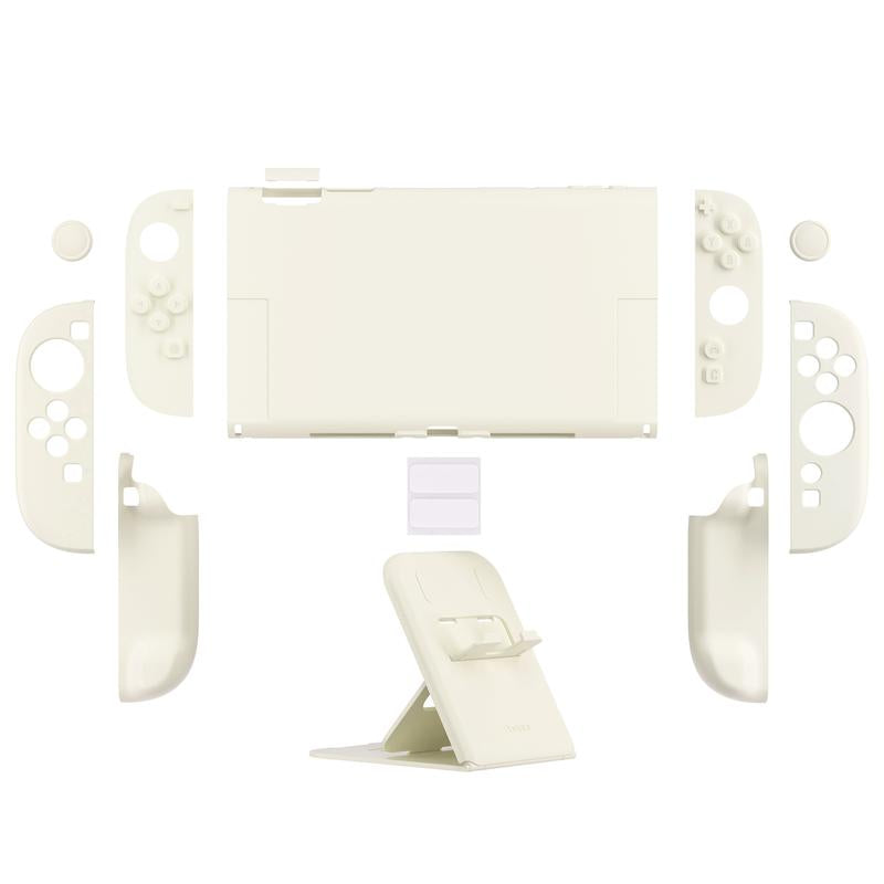 Playvital Hard Case for Nintendo Switch 2 with Extra Stand & Thumb Grip Caps | Split Design, Dockable Protective Full-Body Shell Cover for Nintendo Switch 2 | Solid Color Series, Cherry Blossoms Pink