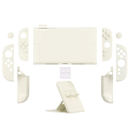 Playvital Hard Case for Nintendo Switch 2 with Extra Stand & Thumb Grip Caps | Split Design, Dockable Protective Full-Body Shell Cover for Nintendo Switch 2 | Solid Color Series, Cherry Blossoms Pink