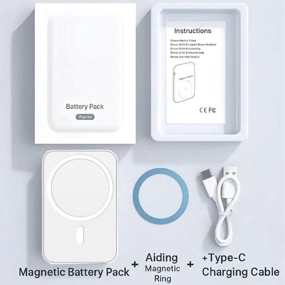 Magnetic Power Bank 10000Mah, Wireless Portable Charger for Iphone 16/15/14/13/12/Plus/Pro Max, Fast Charging Mag/Safe Battery Pack, USB Type-C, Compact & Lightweight