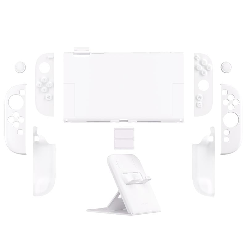 Playvital Hard Case for Nintendo Switch 2 with Extra Stand & Thumb Grip Caps | Split Design, Dockable Protective Full-Body Shell Cover for Nintendo Switch 2 | Solid Color Series, Cherry Blossoms Pink