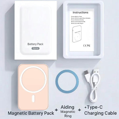 Magnetic Power Bank 10000Mah, Wireless Portable Charger for Iphone 16/15/14/13/12/Plus/Pro Max, Fast Charging Mag/Safe Battery Pack, USB Type-C, Compact & Lightweight