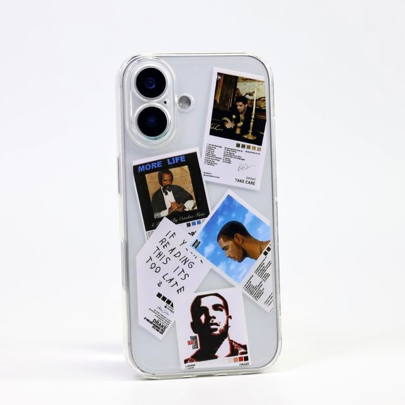 Compatible with Iphone 17/16/15/14/13/12/11/Pro Max/Pro/Plus/Air Cases Drake Rapper Album Cover Transparent Silicone Shockproof Phone Case Stylish and Trendy, Perfect as a Birthday or Holiday Gift for Family and Friends
